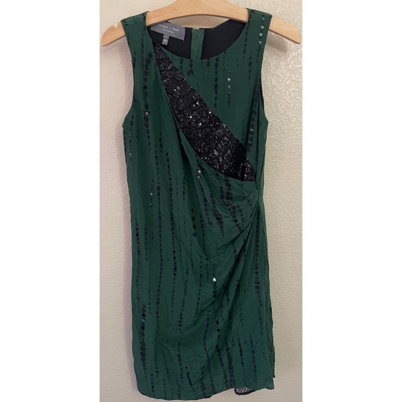 Sachin + Babi Dresses & Skirts - Sachin & Babi for Ankasa 100% Sik Black Sequin Tie Dye Wrap Sheath Dress • 4